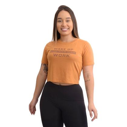 Imagem de Cropped Blusa Feminina Estampado Camiseta Fitness Academia