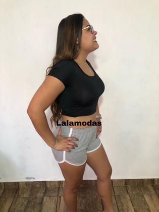 Imagem de Cropped com Decote Manga Curta Decote U