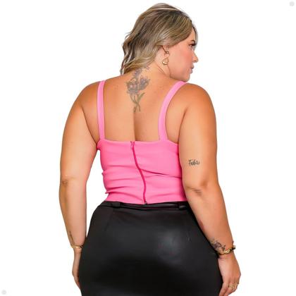 Imagem de Cropped de Alça Larga Com Detalhe no Busto Alfaiataria Plus Size