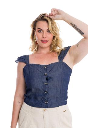 Imagem de Cropped De Linho Com Lastex Premium