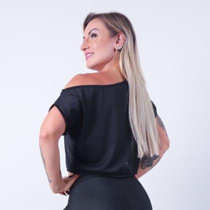 Imagem de Cropped Feminino Blusa Dry Fit Tecido  Furadinho Seca Rápido - Fitmoda