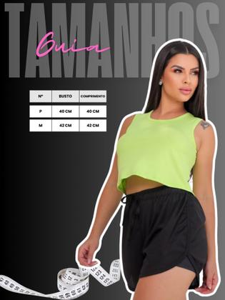 Imagem de Cropped Feminino Dry Fit com Micro furos Esporte Ar Livre Fitness
