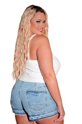 Imagem de Cropped Feminino Plus Size Com Alça e Argola