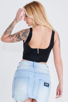 Imagem de Cropped Feminino Up Glam Alça Larga Planet Girls Preto