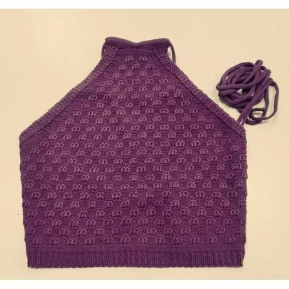 Imagem de Cropped Frente Unica com Amarração Tricot Verão