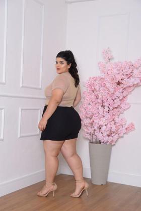 Imagem de Cropped G2 Transparente Lurex Brilho Festa  Plus Size Sexy ct1