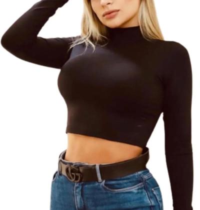 Imagem de cropped gola alta /suplex kit com duas unidades