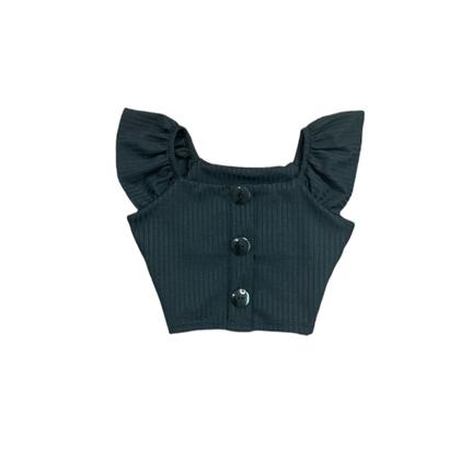 Imagem de Cropped Infantil Canelado Modinha Blogueira Meninas Estilosa