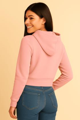 Imagem de Cropped Moletom Feminino Capuz Liso