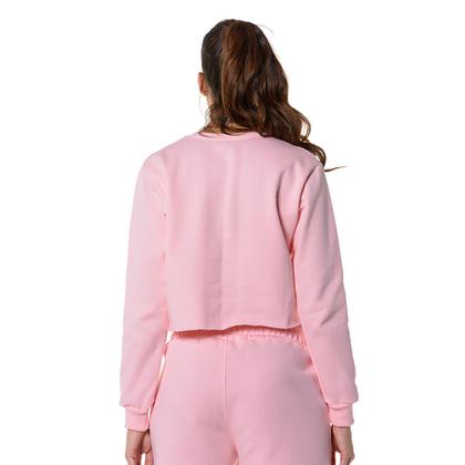 Imagem de Cropped Moletom Feminino Manga Longa Rosa Bebe