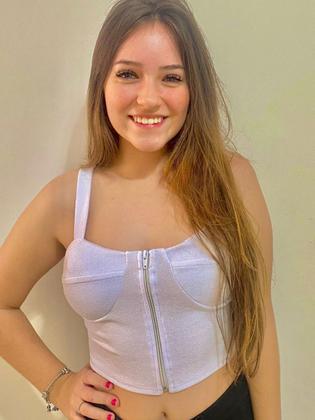 Imagem de Cropped Regata Alcinha Com Bojo E Ziper Na Frente Feminino