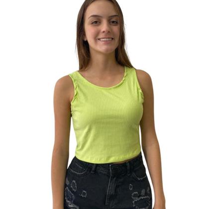 Imagem de Cropped Regatinha Básico s/Bojo Tam.Unico Slim Moda Verão 3058.C1