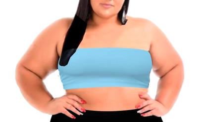 Imagem de Cropped sem alça Faixa Plus Size Top Do Tam Pp Ao G4