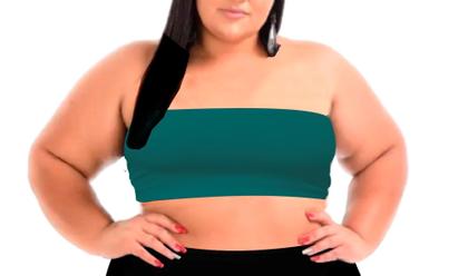 Imagem de Cropped sem alça Faixa Plus Size Top Do Tam Pp Ao G4