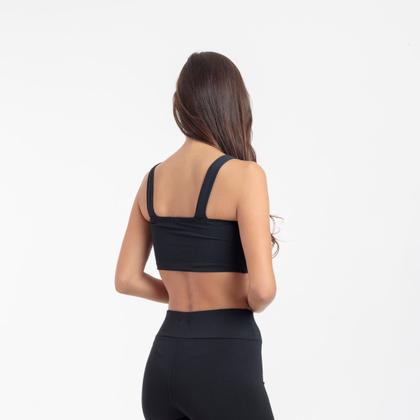 Imagem de Cropped Top Feminino Alça Larga Sem Bojo Academia