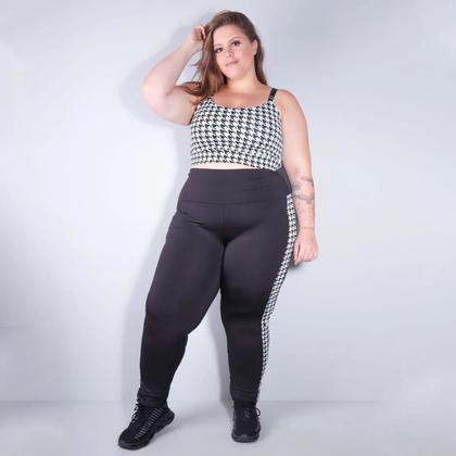 Imagem de Cropped Top Plus Size Feminino em Tecido Jacquard com Alças Reguláveis Academia ou Dia a Dia  Fitmoda