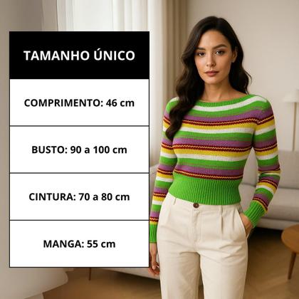 Imagem de Cropped Tricot Listrado Canoa