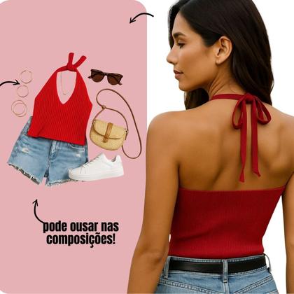 Imagem de Cropped Tricot Modal Frente Única