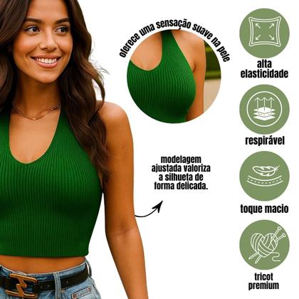Imagem de Cropped Tricot Modal Frente Única
