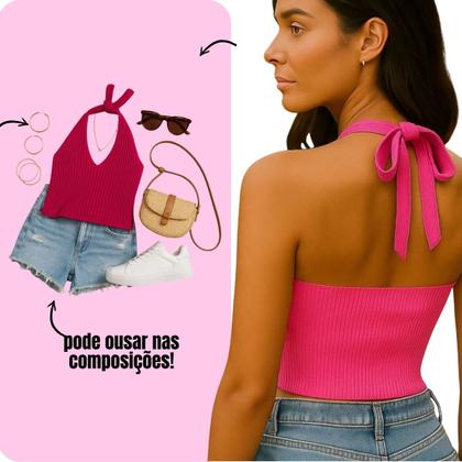 Imagem de Cropped Tricot Modal Frente Única