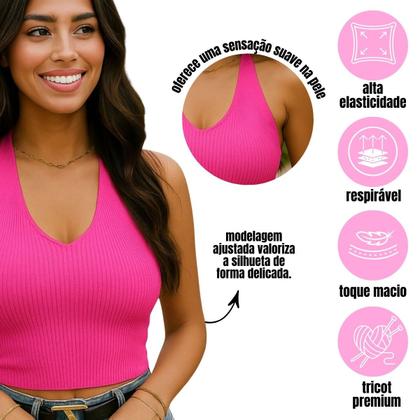 Imagem de Cropped Tricot Modal Frente Única