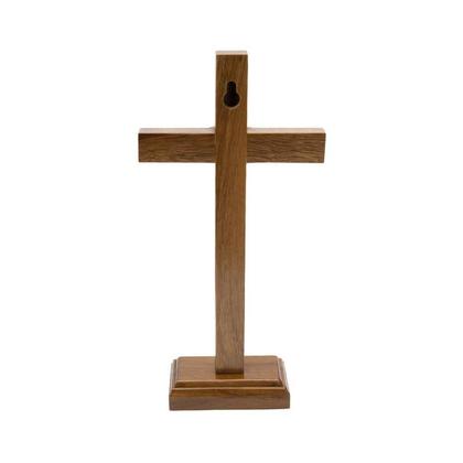 Imagem de Crucifixo Cruz Sem o Cristo De Mesa E Parede Madeira 19 Cm