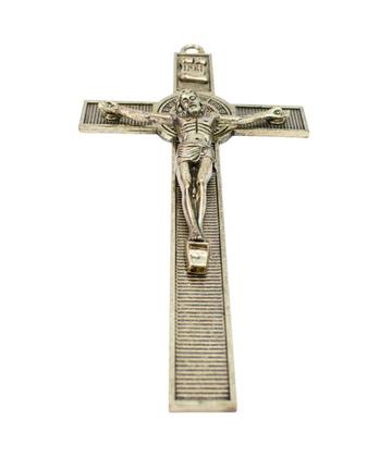 Imagem de Crucifixo de Parede Dourado Metal 30x15 CM