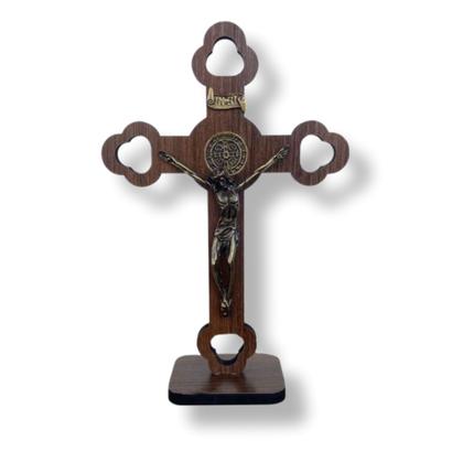 Imagem de CRUCIFIXO MADEIRA DE MESA 18x13 CM