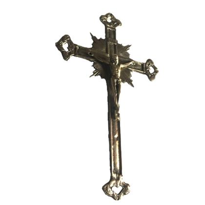 Imagem de Crucifixo Parede Bronze Decoração Igreja Lar Jesus Cristo Fé