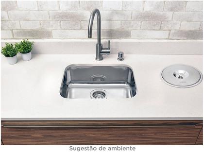 Imagem de Cuba Aço Inox Tramontina N 1 Prime 47x30,5x17 Com válvula Cor Prateado 94022207
