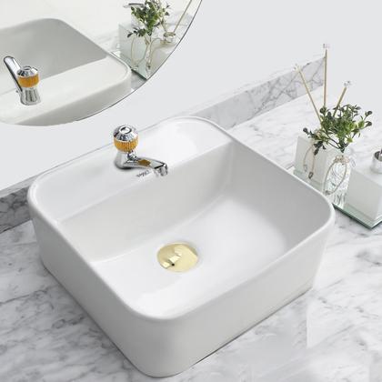 Imagem de Cuba Cerâmica Sobrepor Apoio Banheiro Pia 40X40 Cm