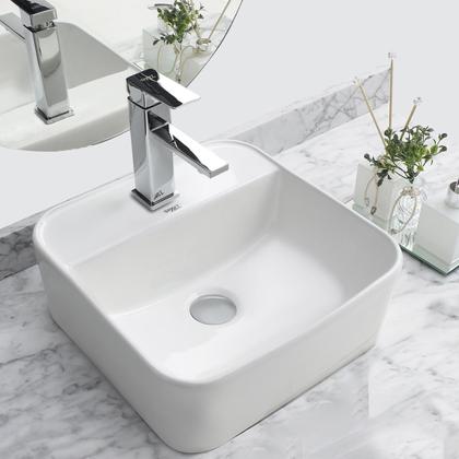 Imagem de Cuba Cerâmica Sobrepor Apoio Banheiro Pia 40X40 Cm