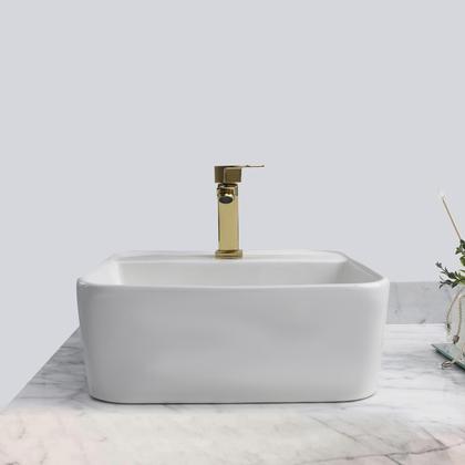 Imagem de Cuba Cerâmica Sobrepor Apoio Banheiro Pia 40X40 Cm