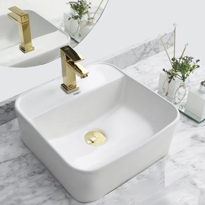 Imagem de Cuba Cerâmica Sobrepor Apoio Banheiro Pia 40X40 Cm