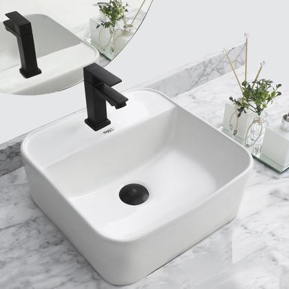 Imagem de Cuba Cerâmica Sobrepor Apoio Banheiro Pia 40X40 Cm