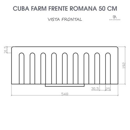 Imagem de Cuba Cozinha Farm Sink Frente Romana 50 cm Fazenda