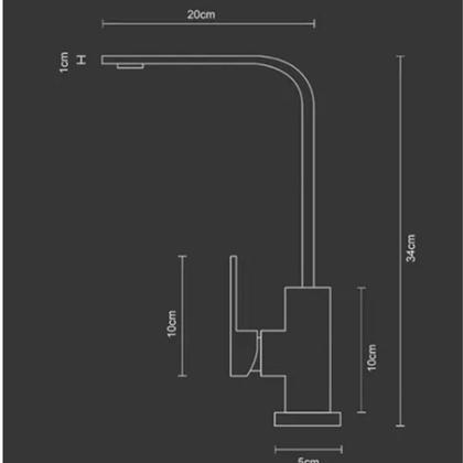 Imagem de Cuba Cozinha Gourmet Aço Inox 60x42 Cm + Torneira Slim L