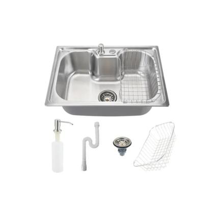 Imagem de Cuba Cozinha Gourmet Aço Inox 60x42 Cm + Torneira Slim L