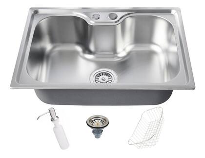 Imagem de Cuba Cozinha Gourmet Aço Inox Acessórios 50x40 Cm + Torneira