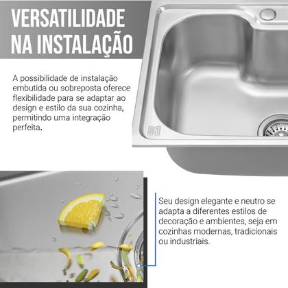 Cuba Cozinha Gourmet Pia Aço Inox Acessórios Embutir - Holtter Home Design Imagem de Cuba Cozinha Gourmet Pia Aço Inox Acessórios Embutir