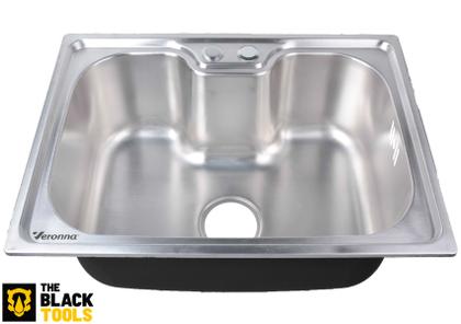 Imagem de Cuba Cozinha Pia Gourmet Aço Inox 50x40cm 26l Com Acessórios Kit Completo Válvula Sifão Ravenna