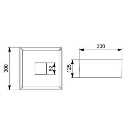 Imagem de Cuba De Apoio 30x30cm S Mesa Roca T3 Terra Stone A32722n070