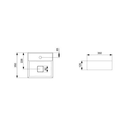 Imagem de Cuba de Apoio 35x35 com Mesa Terra T8 Branco - Roca - A32787W000 - Unitário