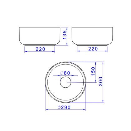 Imagem de Cuba De Apoio Deca Slim 30X30 L.12030.94 Redonda bano Fosco
