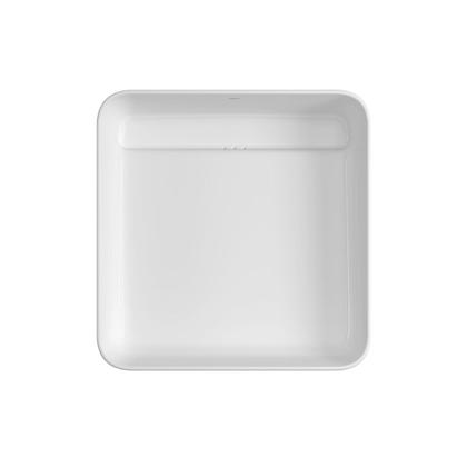 Imagem de Cuba De Apoio Deca Slim 40X40 L.11040.Vo.17 Quadrada Com Vlvula Oculta Branca