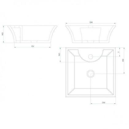 Imagem de Cuba de Apoio Japi Gênova Preta 13,5cmx40cmx40cm Japi