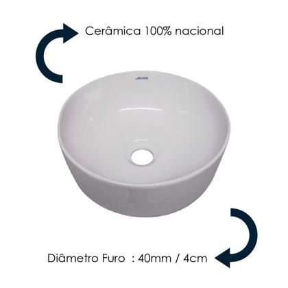 Imagem de Cuba De Apoio Mondialle Hana Redonda - Ø30X13cm