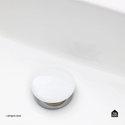 Imagem de Cuba de Apoio para Banheiro Retangular Louça Cerâmica Clorita Pingoo.casa - Branco