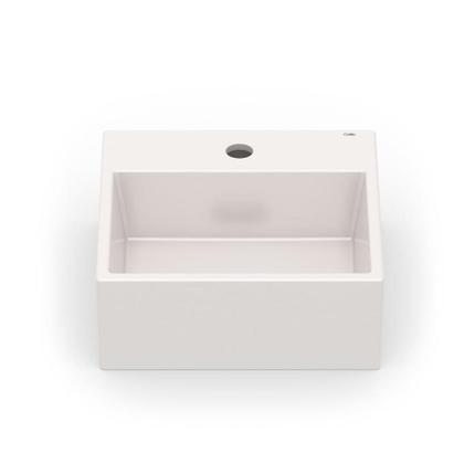 Imagem de Cuba De Apoio Quadrada Basic Q1 41x41cm Com Mesa Branco Celite