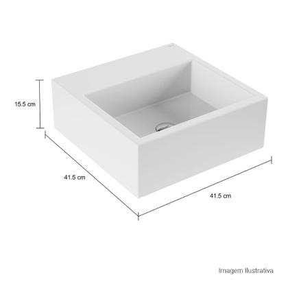 Imagem de Cuba De Apoio Quadrada C/Mesa Linha L Branco Deca